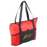 Feather Flight Non-Woven Zipper Tote Bag - Red Feather Flight Non-Woven Zipper Tote Bag - Red