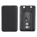 Guild 5000mAh UL-Listed Power Bank with Built-in Cables - Black Guild 5000mAh UL-Listed Power Bank with Built-in Cables - Black