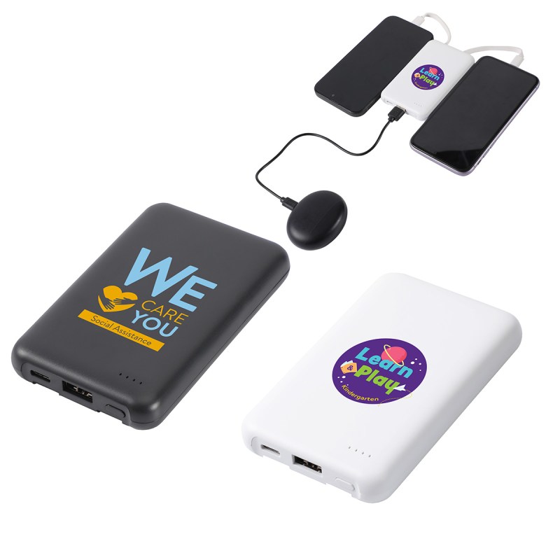 Guild 5000mAh UL-Listed Power Bank with Built-in Cables 1 Guild 5000mAh UL-Listed Power Bank with Built-in Cables 1