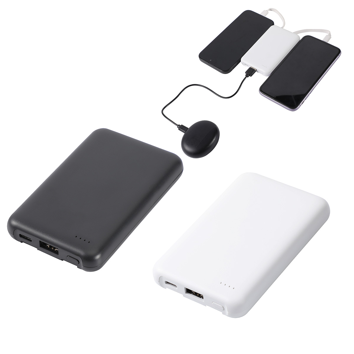 Guild 5000mAh UL-Listed Power Bank with Built-in Cables 1
