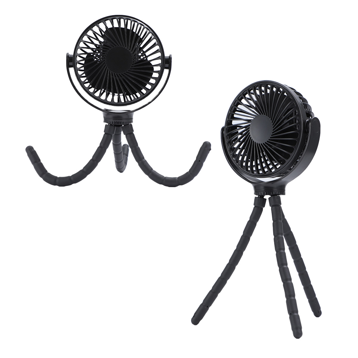 Twisty Rechargeable Portable Fan with Bendable Tripod Feet 1