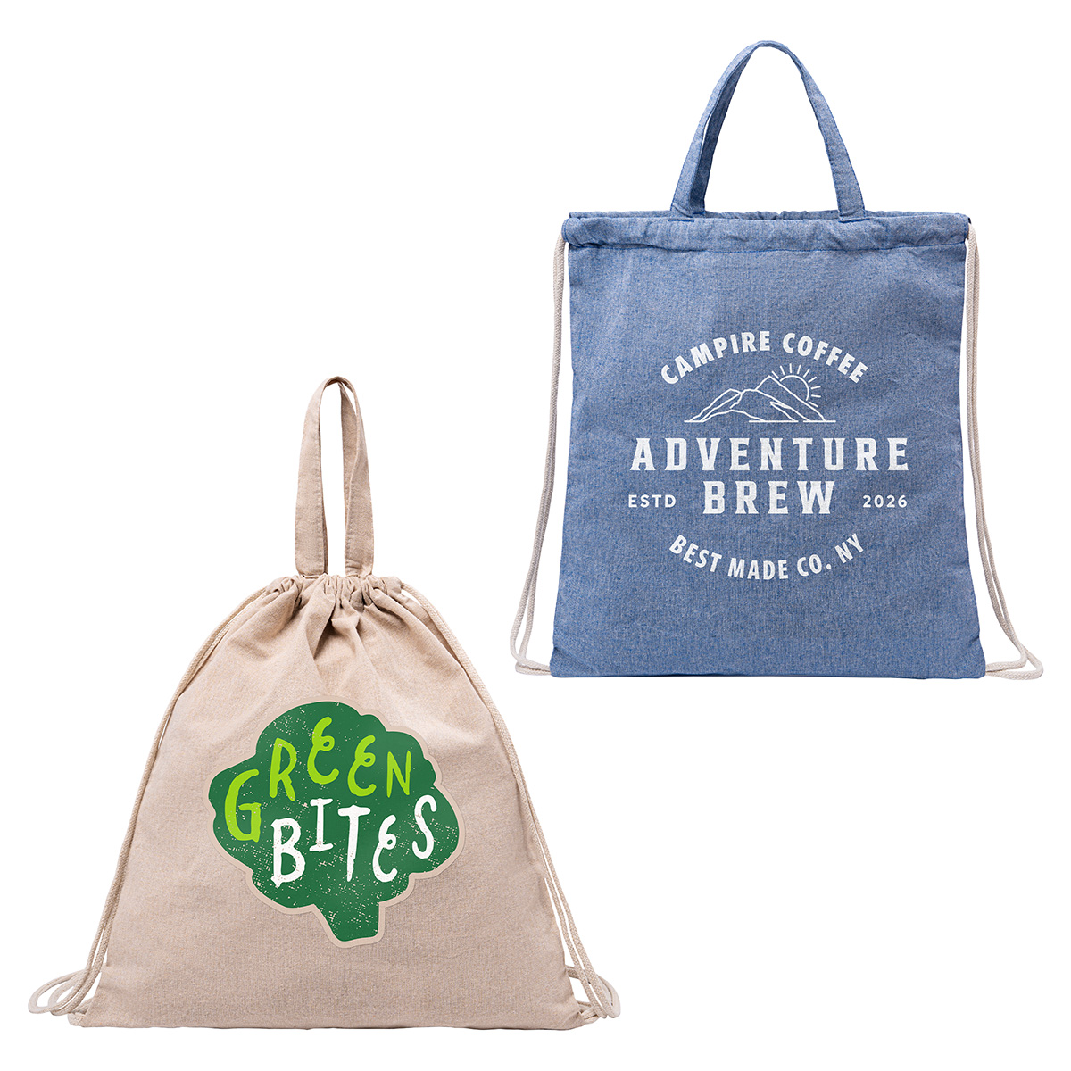 Pueblo Recycled Cotton & RPET Drawstring Bag 1