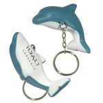 Dolphin Stress Reliever Key Chain - Blue/White Dolphin Stress Reliever Key Chain - Blue/White