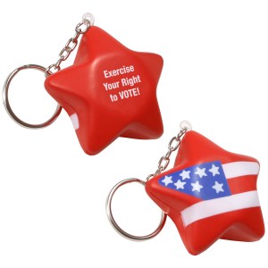 Patriotic Star Stress Reliever Key Chain 1 Patriotic Star Stress Reliever Key Chain 1