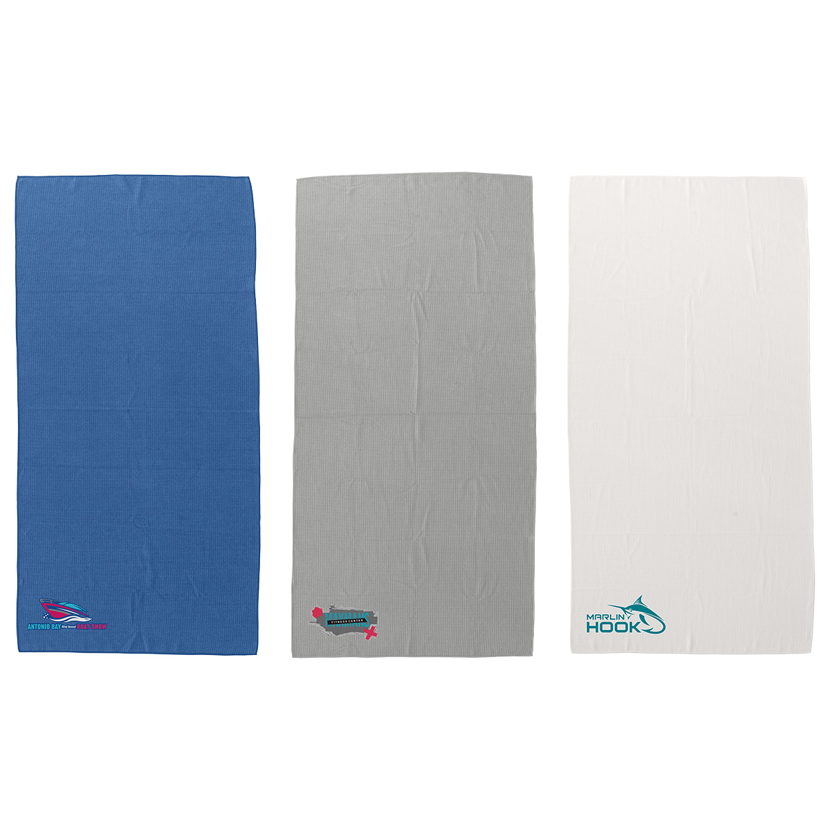 Seaside 30" x 60" Waffle Microfiber Beach Towel 1
