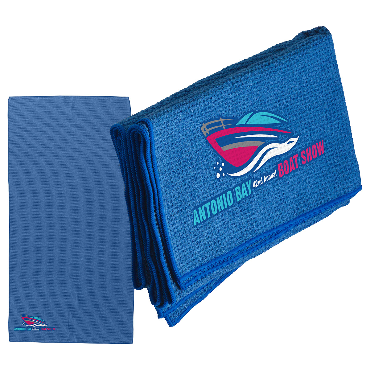 Seaside 30" x 60" Waffle Microfiber Beach Towel 1