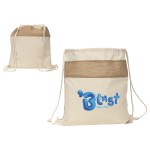 Savanna Jute & Recycled Cotton Drawstring Backpack 1 Savanna Jute & Recycled Cotton Drawstring Backpack 1