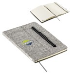 Boardroom Hardcover Journal with Built-In Phone Stand and Pen - Gray Boardroom Hardcover Journal with Built-In Phone Stand and Pen - Gray