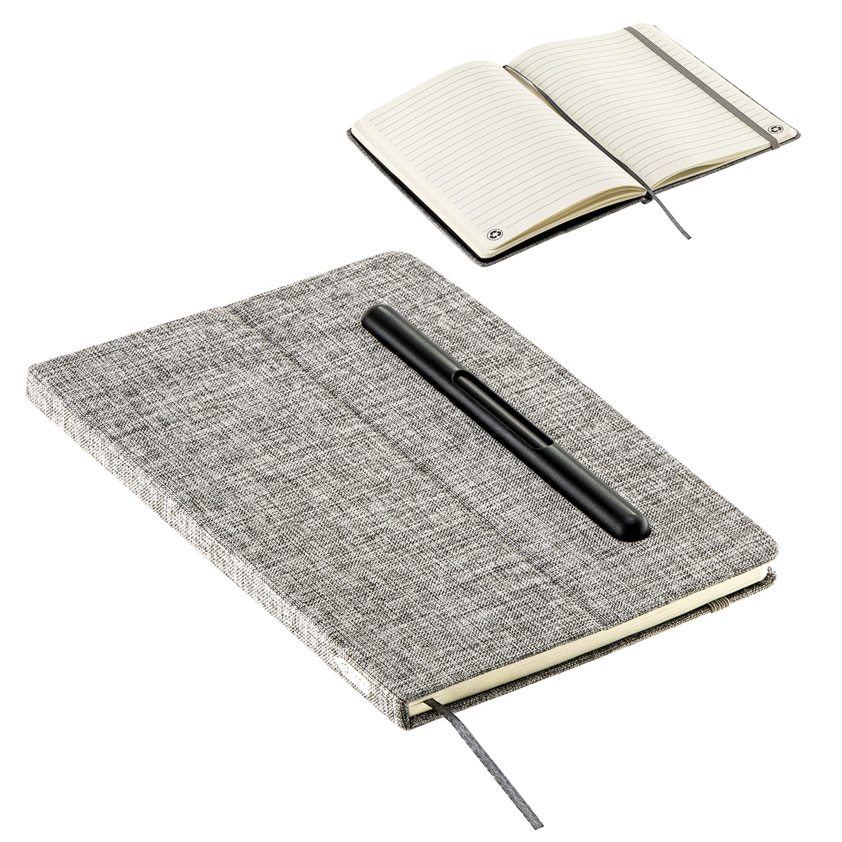 Boardroom Hardcover Journal with Built-In Phone Stand and Pen 1