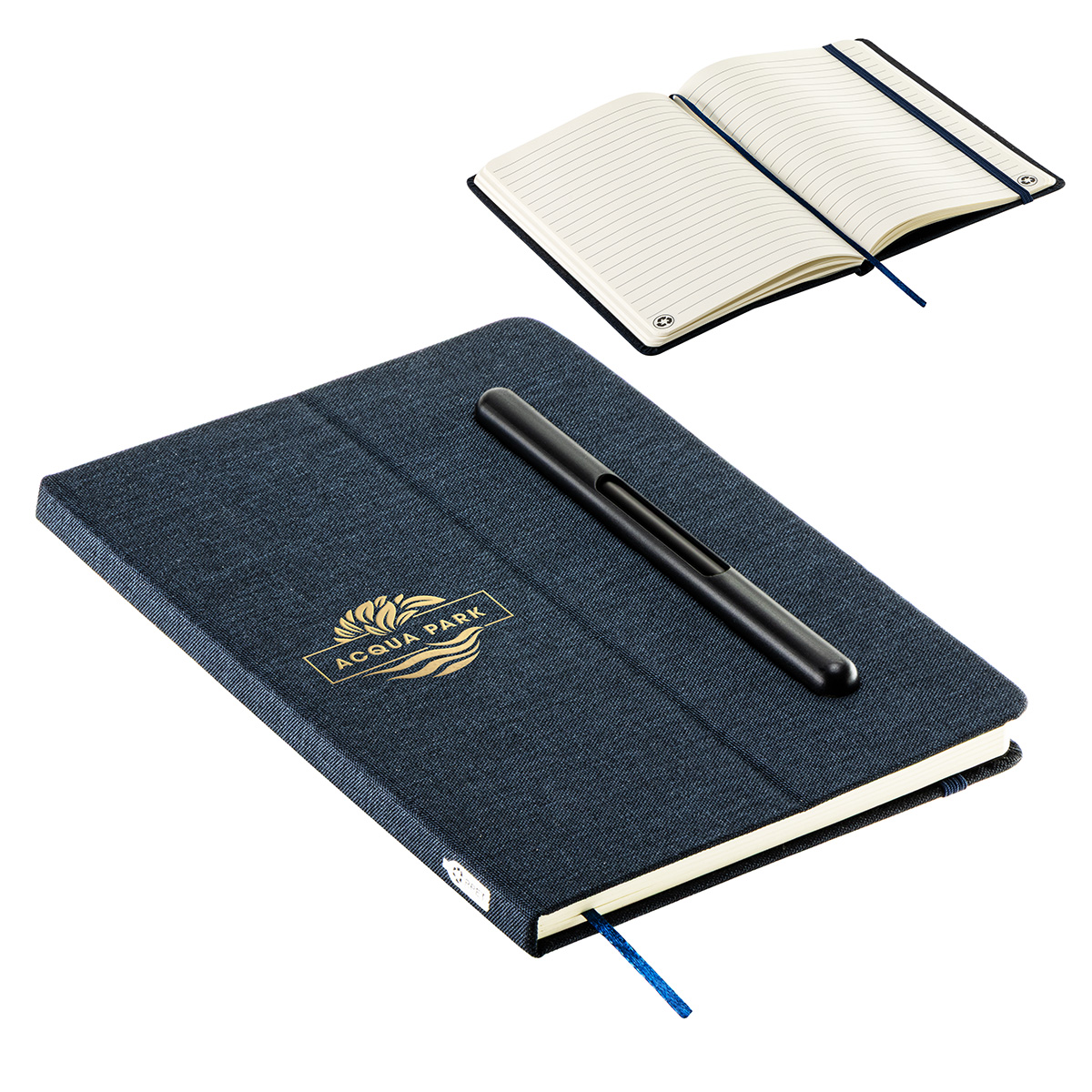 Boardroom Hardcover Journal with Built-In Phone Stand and Pen 1