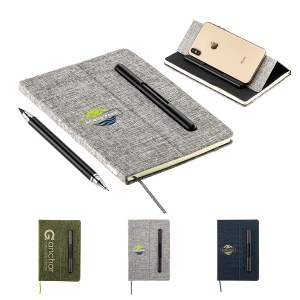 Boardroom Hardcover Journal with Built-In Phone Stand and Pen 1 Boardroom Hardcover Journal with Built-In Phone Stand and Pen 1