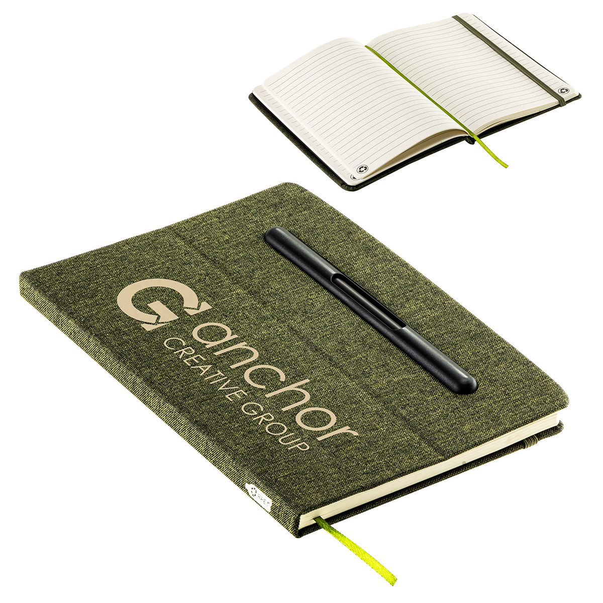 Boardroom Hardcover Journal with Built-In Phone Stand and Pen 1