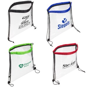 Clear Vinyl Bag with Drawstring 1 Clear Vinyl Bag with Drawstring 1