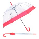 Dome 46" Arc Auto-Open Clear-View Umbrella - Red Dome 46" Arc Auto-Open Clear-View Umbrella - Red