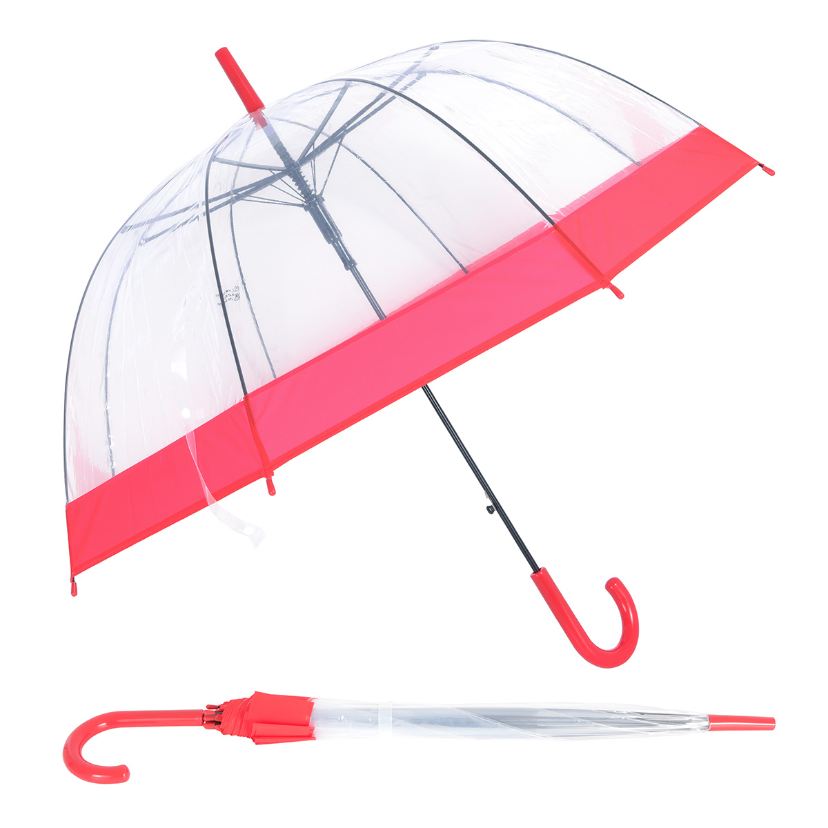Dome 46" Arc Auto-Open Clear-View Umbrella 1