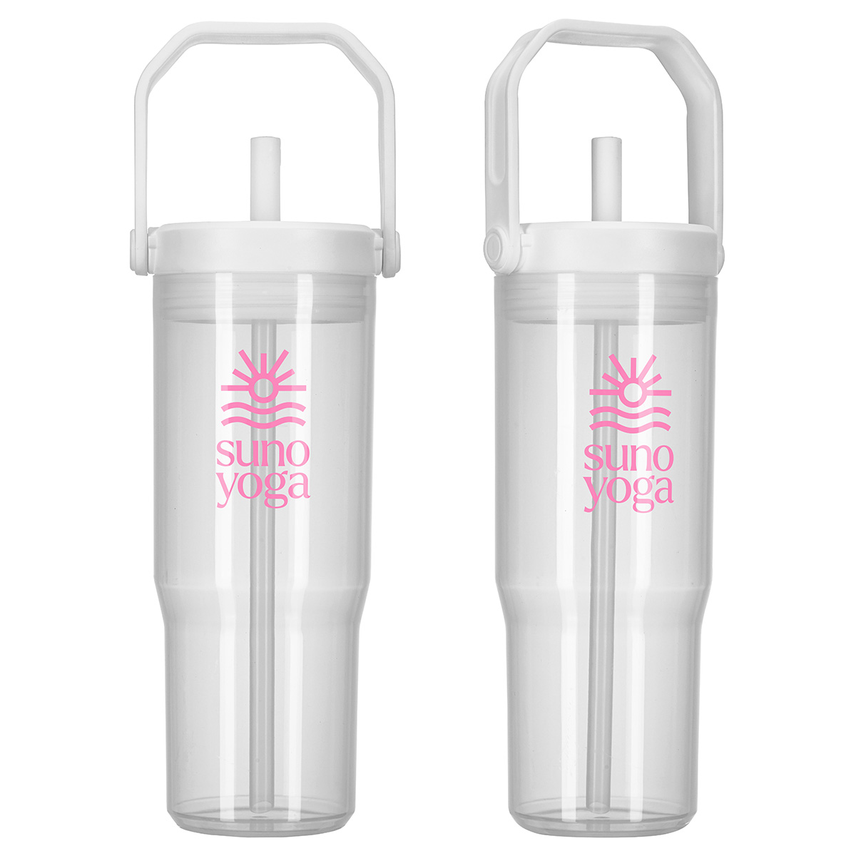 All Day 30 oz Recycled Polypropylene Silicone Straw Tumbler w/ Handle 1