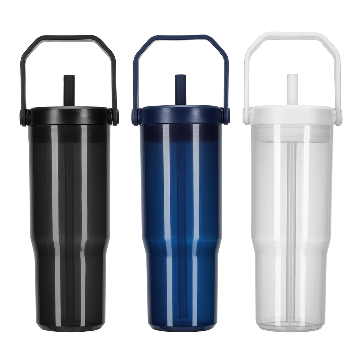 All Day 30 oz Recycled Polypropylene Silicone Straw Tumbler w/ Handle 1