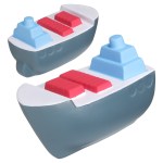 Cargo Boat Stress Reliever - Gray/White/Blue/Red Cargo Boat Stress Reliever - Gray/White/Blue/Red