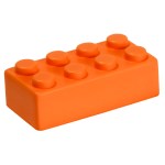 Building Block Stress Reliever Individual Piece - Orange Building Block Stress Reliever Individual Piece - Orange