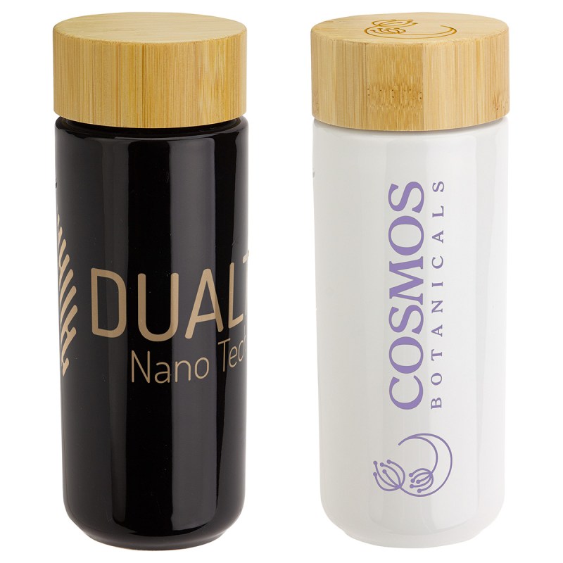 Milan 10 oz Ceramic Tumbler with Bamboo Lid 1 Milan 10 oz Ceramic Tumbler with Bamboo Lid 1