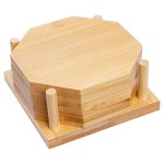 Bamboo 4-Piece Coaster Set 2 Bamboo 4-Piece Coaster Set 2