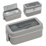 Connoisseur 3-Compartment Stackable Lunch Box with Utensils 1 Connoisseur 3-Compartment Stackable Lunch Box with Utensils 1