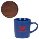 Circo 16 oz Ceramic Mug with Wooden Lid - Blue Circo 16 oz Ceramic Mug with Wooden Lid - Blue