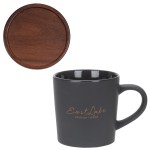Circo 16 oz Ceramic Mug with Wooden Lid - Gray Circo 16 oz Ceramic Mug with Wooden Lid - Gray