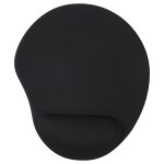 Wave Non-Slip Mouse Pad with Gel Wrist Rest - Black Wave Non-Slip Mouse Pad with Gel Wrist Rest - Black