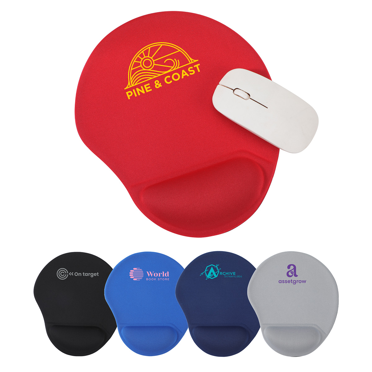 Wave Non-Slip Mouse Pad with Gel Wrist Rest 1