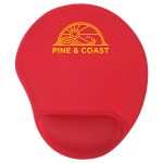 Wave Non-Slip Mouse Pad with Gel Wrist Rest - Red Wave Non-Slip Mouse Pad with Gel Wrist Rest - Red