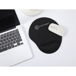 Wave Non-Slip Mouse Pad with Gel Wrist Rest - Black Wave Non-Slip Mouse Pad with Gel Wrist Rest - Black