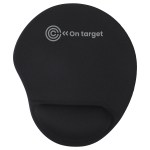Wave Non-Slip Mouse Pad with Gel Wrist Rest - Black Wave Non-Slip Mouse Pad with Gel Wrist Rest - Black