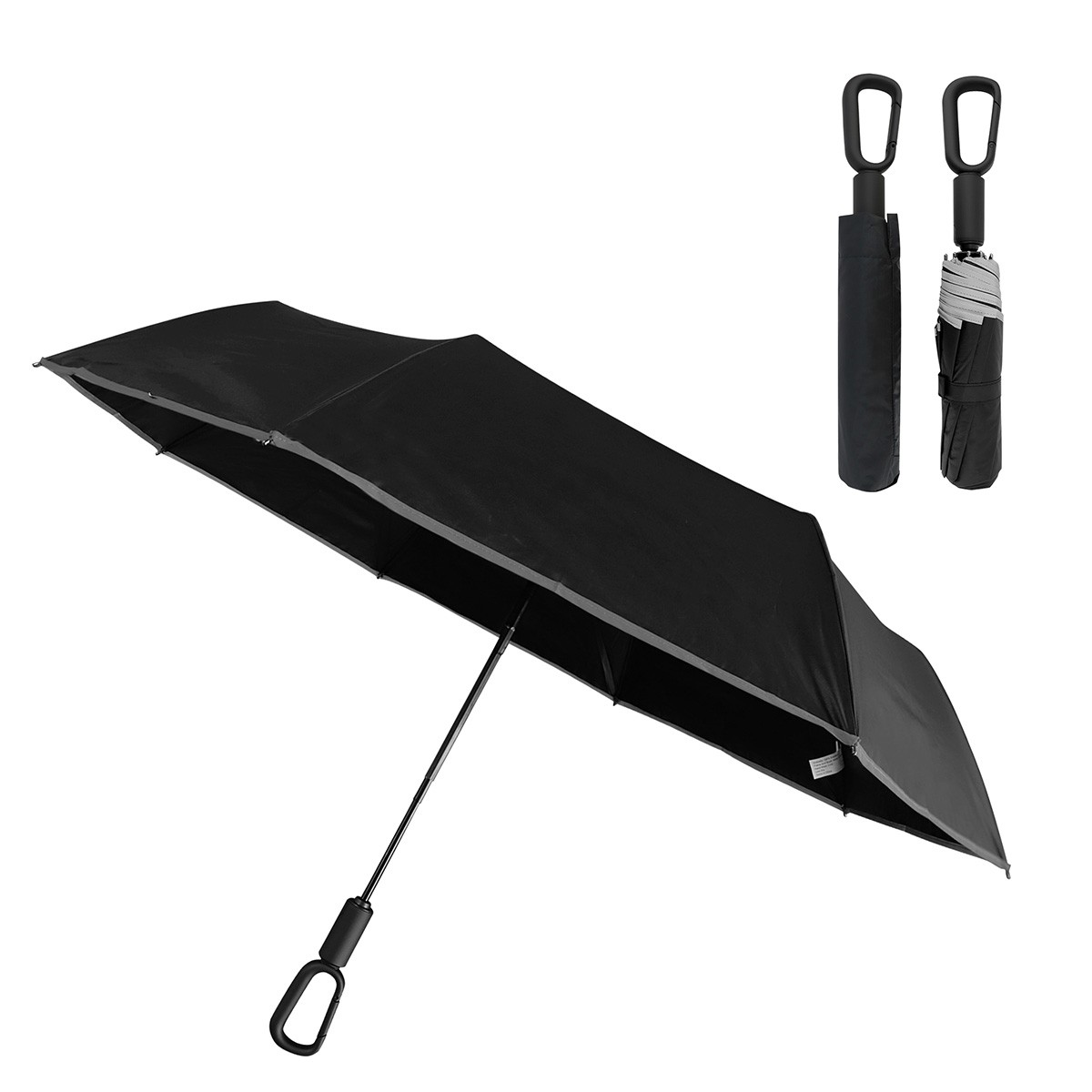 Ridgeline 46" Arc Reflective Umbrella with Carabiner Handle 1