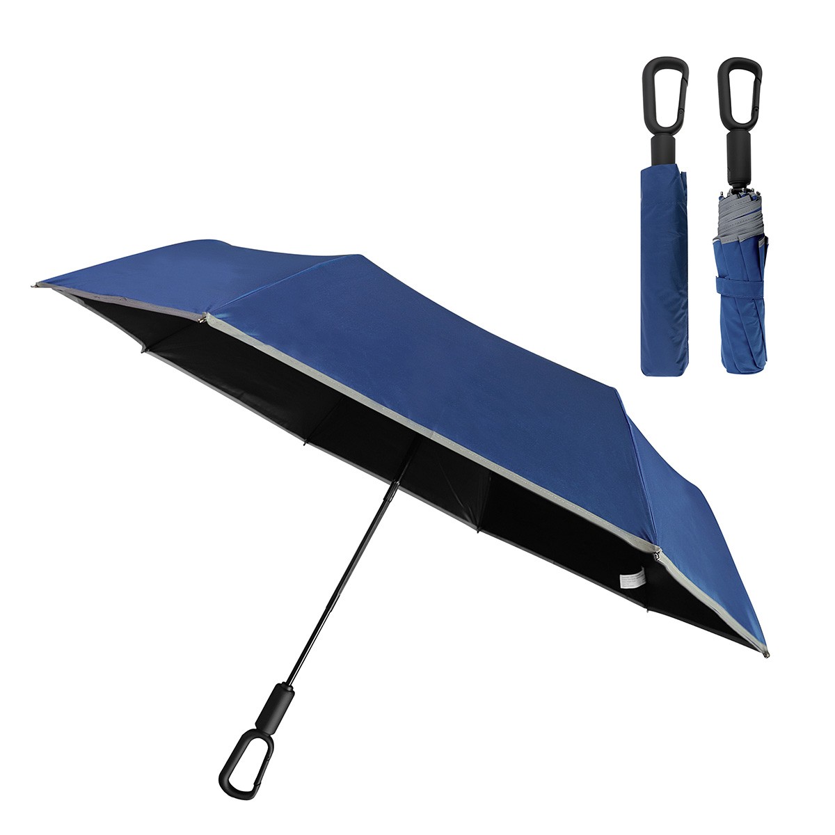 Ridgeline 46" Arc Reflective Umbrella with Carabiner Handle 1