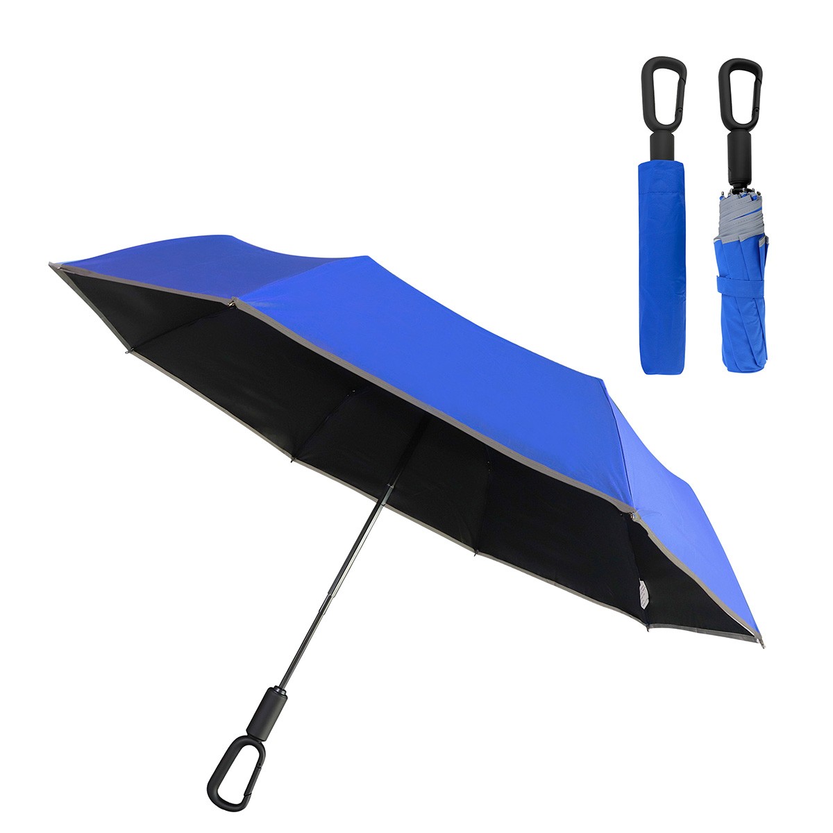 Ridgeline 46" Arc Reflective Umbrella with Carabiner Handle 1