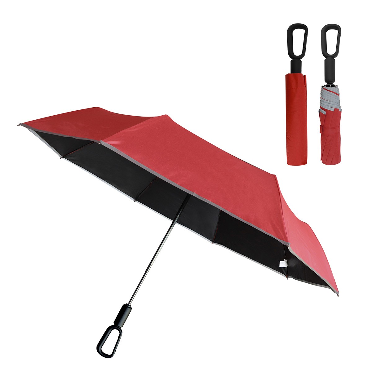 Ridgeline 46" Arc Reflective Umbrella with Carabiner Handle 1