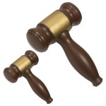 Gavel Stress Reliever - Brown/Gold Gavel Stress Reliever - Brown/Gold