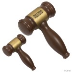 Gavel Stress Reliever - Brown/Gold Gavel Stress Reliever - Brown/Gold