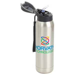 Stratford 17 oz Pop-Top Vacuum Insulated Stainless Steel Bottle 1 Stratford 17 oz Pop-Top Vacuum Insulated Stainless Steel Bottle 1