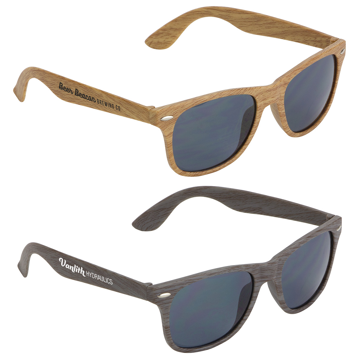 Sebring UV400 Wood Grain Sunglasses 1