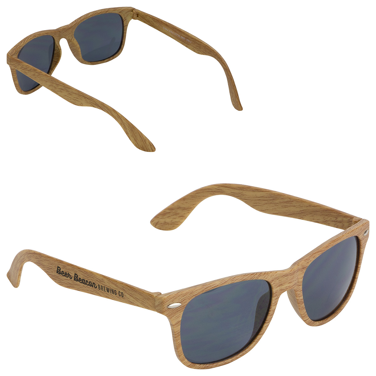 Sebring UV400 Wood Grain Sunglasses 1