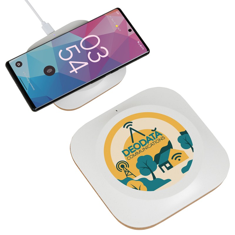 Trident 15W Wireless Charger Made With FSC® Cork & Recycled Plastic 1 Trident 15W Wireless Charger Made With FSC® Cork & Recycled Plastic 1
