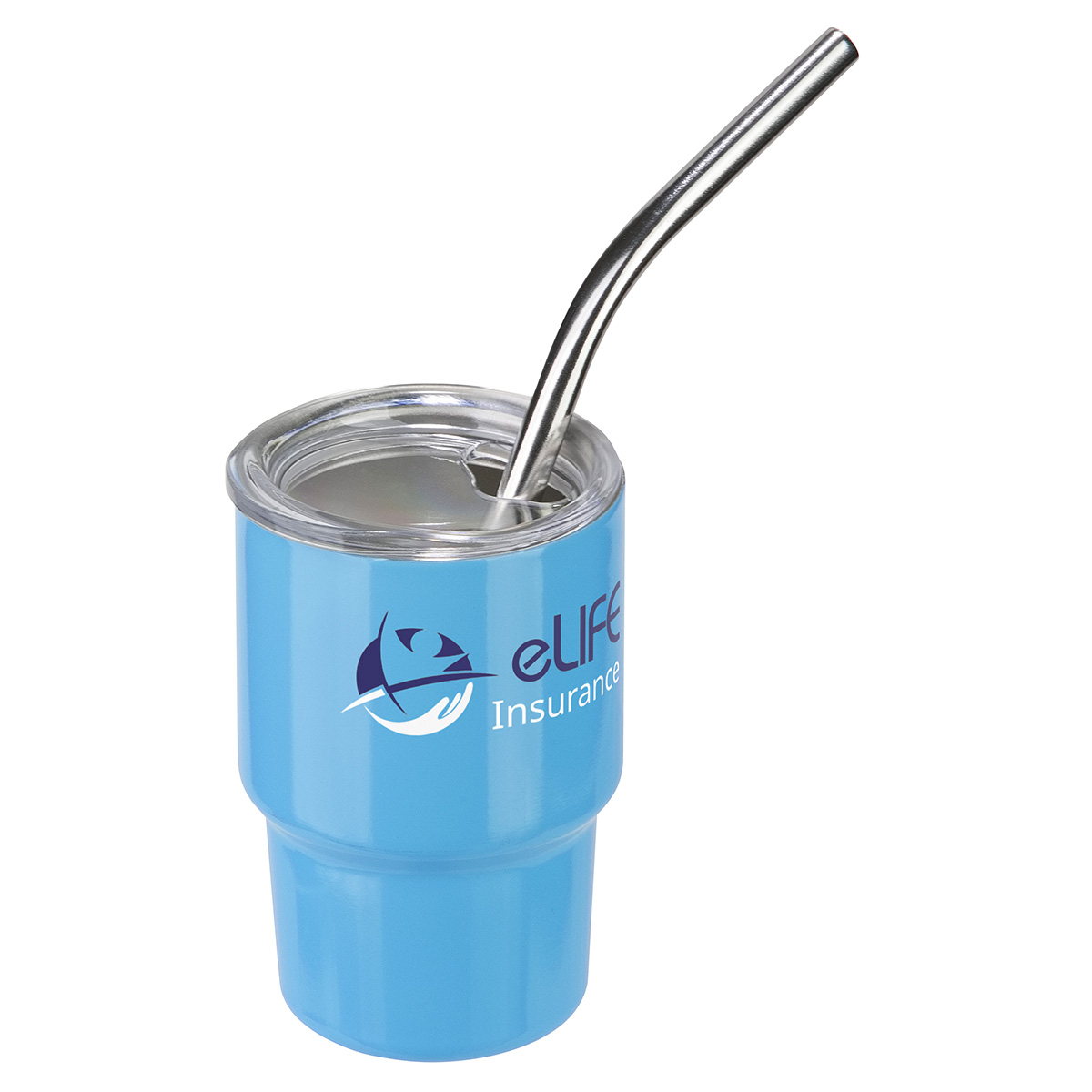 Mini Belmont 3 oz Double-Wall Stainless Steel Tumbler with Straw 1