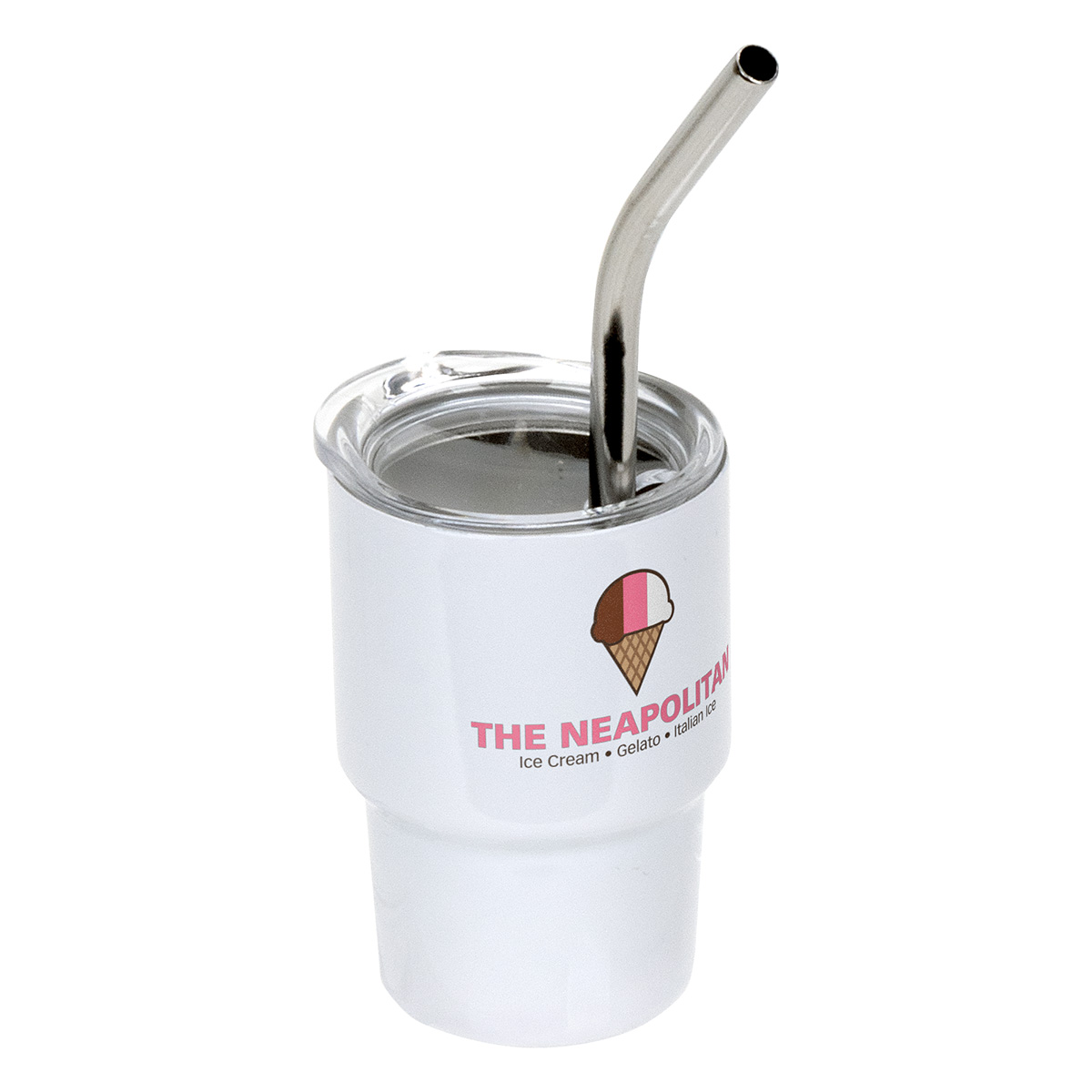 Mini Belmont 3 oz Double-Wall Stainless Steel Tumbler with Straw 1