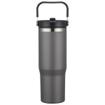 Oreno 30 oz Stainless Steel/Polypropylene Travel Tumbler - Gray Oreno 30 oz Stainless Steel/Polypropylene Travel Tumbler - Gray