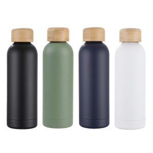 Lexi 17 oz Eco-Friendly Vacuum Stainless Steel Bottle w/ Bamboo Lid 1 Lexi 17 oz Eco-Friendly Vacuum Stainless Steel Bottle w/ Bamboo Lid 1