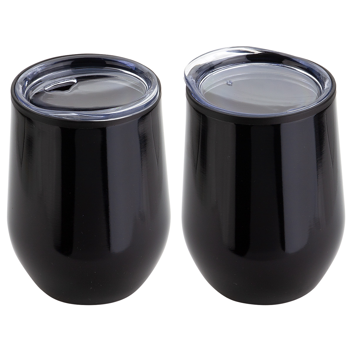 Onyx 12 oz Stainless Steel/Polypropylene Wine Goblet 1