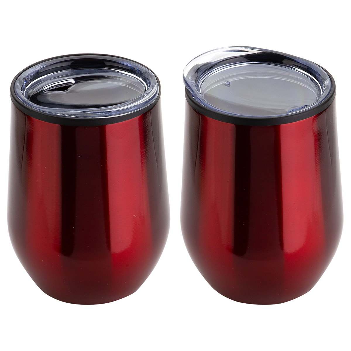 Onyx 12 oz Stainless Steel/Polypropylene Wine Goblet 1