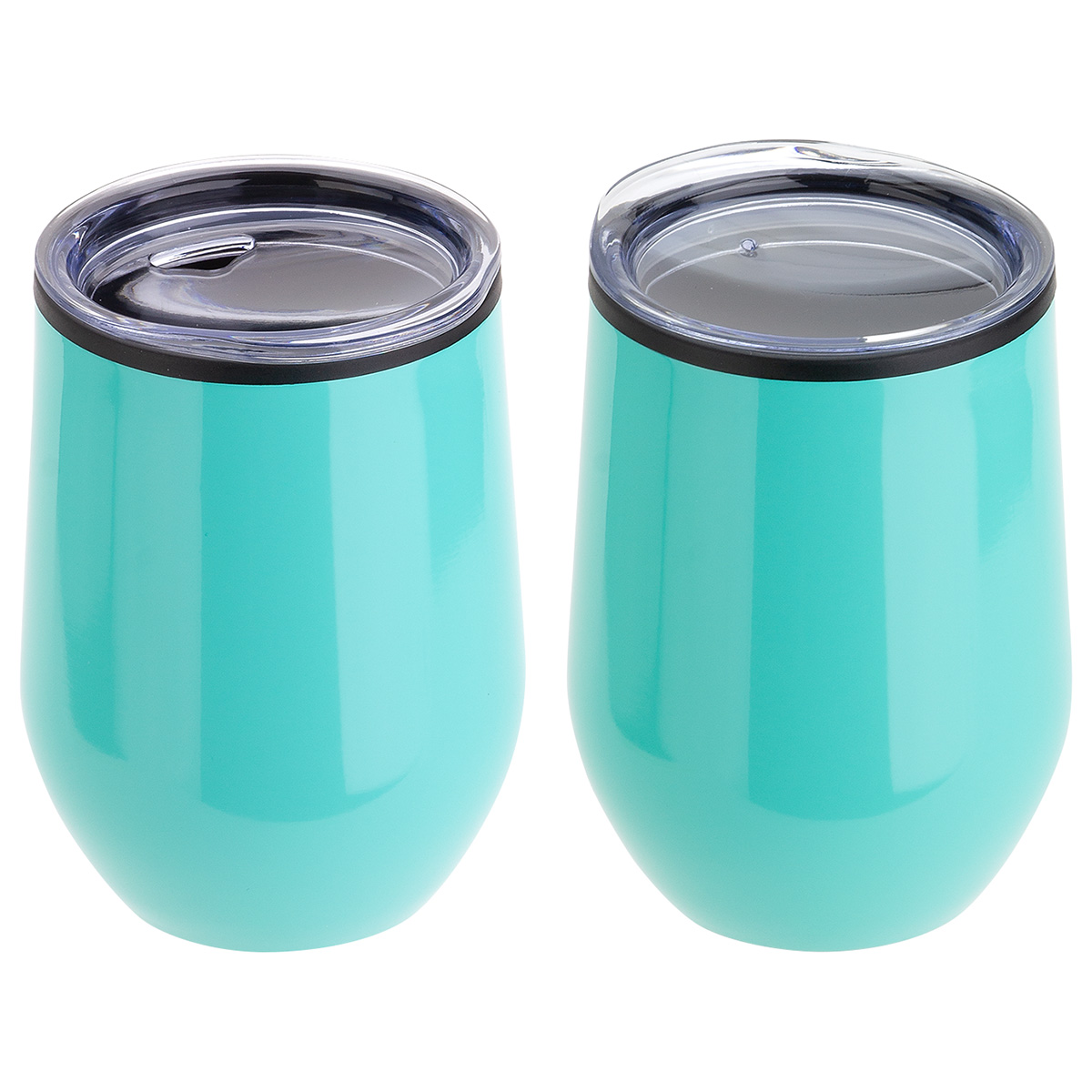 Onyx 12 oz Stainless Steel/Polypropylene Wine Goblet 1